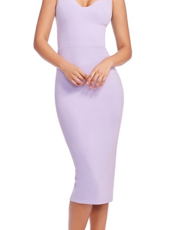 illusion lace midi dress Women's Noelis A-line Illusion Neck Mesh Lace Midi Dress S/M/L/Customize Black and White MEAN BLVD Black and White / S